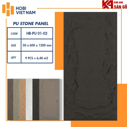 Tấm Ốp PU Giả Đá Hobi Wood HB-PU01-02